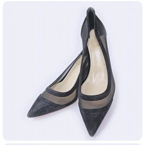 Christian louboutin galativi mesh pumps Suede pointed toe black size 37.5 Heels